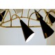 Lampada da Soffitto - Art. 1080 - 9 DIFFUSORI - Ottone / Metallo