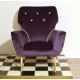 Poltroncina in Velluto Art. 1056 - 100 % Cotone - Colore Blu