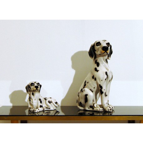 Pair of Sculptures in CERAMICS - Art. 1255 DALMATIAN - Italy 1960
