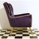 Poltroncina in Velluto Art. 1056 - 100 % Cotone - Colore Blu
