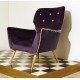 Poltroncina in Velluto Art. 1056 - 100 % Cotone - Colore Blu