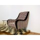 Poltroncina in Velluto Art. 1028 - 100 % Cotone - Colore Bianco / Nero