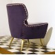 Poltroncina in Velluto Art. 1056 - 100 % Cotone - Colore Blu