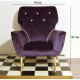 Poltroncina in Velluto Art. 1056 - 100 % Cotone - Colore Blu
