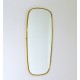 Specchio da Parete Originale - Art. 1496 - Bordo Ottone - Italy 1950