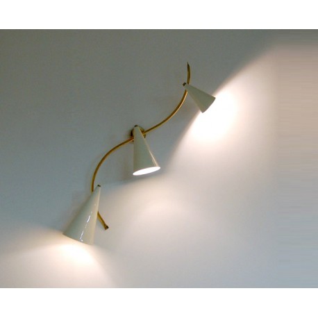 Applique Art. 1165 - 3 DIFFUSORI Snodati - Ottone