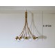Lampada da Soffitto - Art. 1401 - 10 DIFFUSORI - Ottone / Vetro Opalino