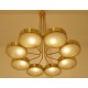 Lampada da Soffitto Art. 1700 - 8 DIFFUSORI - Ottone / Vetro Opalino