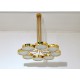 Lampada da Soffitto Art. 1700 - 8 DIFFUSORI - Ottone / Vetro Opalino
