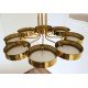 Lampada da Soffitto Art. 1700 - 8 DIFFUSORI - Ottone / Vetro Opalino