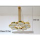 Lampada da Soffitto Art. 1700 - 8 DIFFUSORI - Ottone / Vetro Opalino