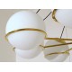 Lampada da Soffitto Art. 1701 - 8 DIFFUSORI - Ottone / Vetro Opalino