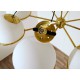 Lampada da Soffitto Art. 1701 - 8 DIFFUSORI - Ottone / Vetro Opalino