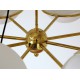 Lampada da Soffitto Art. 1701 - 8 DIFFUSORI - Ottone / Vetro Opalino