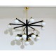 Ceiling Lamp Art. 1705 - 17 DIFFUSERS - Brass / Opaline Glass