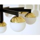 Ceiling Lamp Art. 1705 - 17 DIFFUSERS - Brass / Opaline Glass