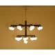 Ceiling Lamp Art. 1705 - 17 DIFFUSERS - Brass / Opaline Glass