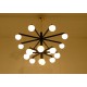 Ceiling Lamp Art. 1705 - 17 DIFFUSERS - Brass / Opaline Glass