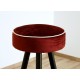 Sgabello in Velluto - Art. 1706 - Struttura Metallo - Rosso