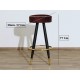 Velvet Stool - Art. 1706 - Metal Structure - Red Color