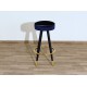 Sgabello in Velluto - Art. 1707 - Struttura Metallo - BLU
