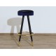 Sgabello in Velluto - Art. 1707 - Struttura Metallo - BLU