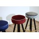 Sgabello in Velluto - Art. 1706 - Struttura Metallo - Rosso