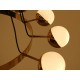 Ceiling Lamp Art. 1709 - 12 DIFFUSERS - Brass / Opaline Glass