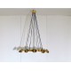 Ceiling Lamp Art. 1709 - 12 DIFFUSERS - Brass / Opaline Glass