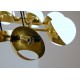 Ceiling Lamp Art. 1709 - 12 DIFFUSERS - Brass / Opaline Glass