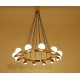 Ceiling Lamp Art. 1709 - 12 DIFFUSERS - Brass / Opaline Glass