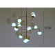 Ceiling Lamp - Art. 1711 - 11 DIFFUSERS - Brass / Opal Glass