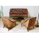 SOFA 2 Seater, Art. 1063 - 100 % Cotton - Velvet BROWN Color