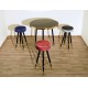 Sgabello in Velluto - Art. 1706 - Struttura Metallo - Rosso