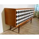 Original TEAK SIDEBOARD - Art. 1717 - Crystal Top - Made in Italy 1950
