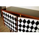 Original TEAK SIDEBOARD - Art. 1717 - Crystal Top - Made in Italy 1950