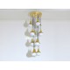 Ceiling Lamp Art. 1014 - 12 GLASS DIFFUSERS - Brass / Opaline Glass