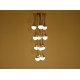 Ceiling Lamp Art. 1014 - 12 GLASS DIFFUSERS - Brass / Opaline Glass