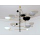 Ceiling Lamp Art. 1719 - 6 DIFFUSERS Articulated - Brass / Metal