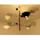 Ceiling Lamp Art. 1719 - 6 DIFFUSERS Articulated - Brass / Metal