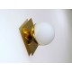 Applique Art. 1716 - SFERA in Vetro Opalino - Struttura in Ottone Lucido
