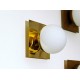 Applique Art. 1716 - DIFFUSER in Opal Glass - Structure in Polished Brass