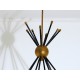 Ceiling Lamp Art. 1201 - 8 GLASS DIFFUSERS - Brass / Opaline Glass