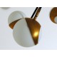 Ceiling Lamp Art. 1201 - 8 GLASS DIFFUSERS - Brass / Opaline Glass