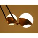 Ceiling Lamp Art. 1201 - 8 GLASS DIFFUSERS - Brass / Opaline Glass